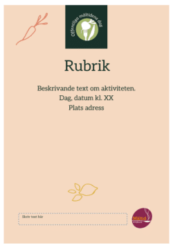 Exempelbild affisch inbjudan aktivitet